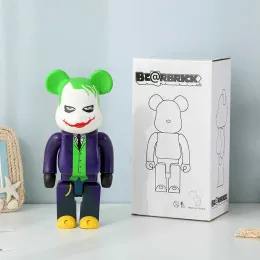 액션 장난감 피겨 2023 Bearbrick 400 28cm 베어 벽돌 액션 피겨 애니메이션 만화 모드 컬렉션이있는 뜨거운 세련된 장식 홈 장난감