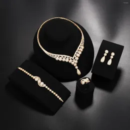 Halskette Ohrringe Set Braut Hochzeit Schmuck Mode Accessoires Party Dubai