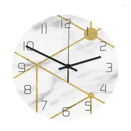 Orologi da parete 1 pezzo orologio in marmo nordico moderno e minimalista camera da letto personalità artistica soggiorno creativo orologio alla moda