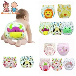 25pcs su geçirmez bebek eğitim pantolon iç çamaşırı pamuk öğrenimleri bebek külot 240111