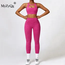 MyZyQg Women Reversible Both Wear Yoga Two-piece Set Tight Push-up Tight Sports Pilate Underwear Running Fitness Vest Pant Suit 240112