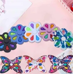 Сенсорные игрушки Push Bubble, пионерский пузырь, вращение кончика пальца, камуфляж, детская игрушка, антистрессовая доска, форма бабочки, Color4274116