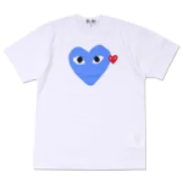 Designer TEE Com Des Garcons PLAY HEART LOGO T-SHIRT T-SHIRT T-SHIRT TAGLIA EXTRA LARGE Blue Heart Unisex Giappone Migliore qualità Taglia EURO