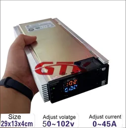 GTK調整可能なリチウムバッテリー充電器0102Vパワー4500W 045Aビッグ電流45AMPS LIION LIFEPO4 LTOバッテリーパック高速充電器8100270