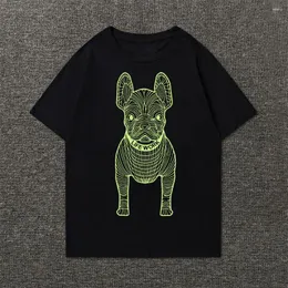 Herren T-Shirts Übergroßes Harajuku-Shirt Kleidung Hip Hop French Life Work Dog Print T-Shirt Lässige Baumwolle 2024 Sommer Kurzarm-T-Shirt