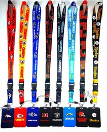 Rugby N Team F Futebol L Neck Strap Chaveiro Designer de roupas Homem Cordão Titulares de cartão de crédito Keycord Key Holder DIY Pendurado Corda Acessórios para telefone