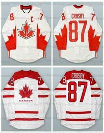 Niestandardowa koszulka hokeja 5xl 6xl Sidney Crosby 87 Team Canada Jerseys zszyta biały rozmiar xxs6xl Dowolne nazwisko Numer 8229130