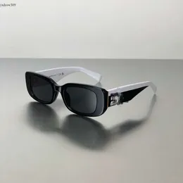 2024 New MIU 08y Panda Black and White Color Block UV Resistant Instagram Popular Sunglasses for Women