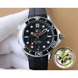 Seamaster Herrenuhren Omegawatch 007 5A hochwertiges mechanisches Uhrwerk 8800 Armbanduhr Rückseite transparente Herrenuhr Damenuhr montre jason007 7GUH