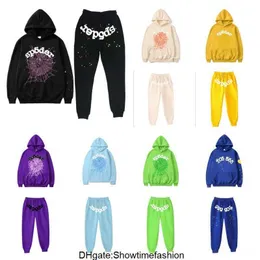 Mens Hoodies Moletons 2024 Novo Céu Azul Sp5der Hoodie Homens Mulheres Hip Hop Young Thug Spider World Wide 555555 Impressão Pulôver Com Capuz PGB3