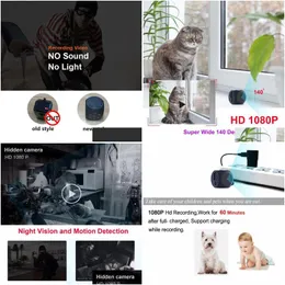 Ip Cameras Hd 1080P Portable With Night Vision And Motion Detection Indoor Outdoor Small Security Camera Support Den Tf Card Drop De Dh4Tm
