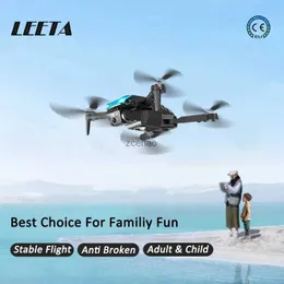 Drones Leeta Drone 2023 com lente dupla 4K HD e fluxo óptico pairar fotografia RC avião adequado para adultos e crianças