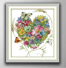 Schmetterlinge lieben Blumen, handgefertigte Kreuzstich-Bastelwerkzeuge, Stickerei-Handarbeitssets, gezählter Druck auf Leinwand, DMC 14 CT, 11CT3252865