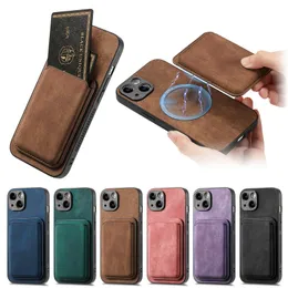 2 in1 Magnetic Removable Detachable PU Leather Wallet Card Holder Leather Pocket Case Shockproof Cover For iPhone 15 14 13 12 11 Pro Max XR XS 8 7 Plus