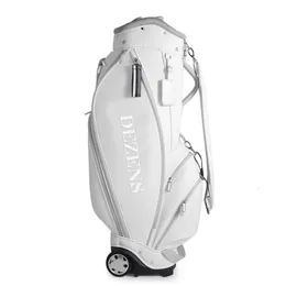 2023 Fashion Golf Caddy Bag Stand Standard Club Unisex Waterproof Trwały z kołami 240111