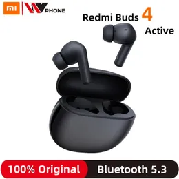 Hörlurar Global version Xiaomi Redmi Buds 4 Active TWS Earphone Buller Avbokning för samtal Bluetooth 5.3 IPX4 Vattentät snabbpar