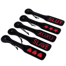 Slave Love Slut SM Flog Spank Paddle Beat Submissive BDSM Pink Kinky Fetish Whip Sluts Paddles Adult sexy Toys Bondage Set7846883