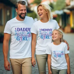 Marka urodzinowa moda moda pasująca do rodziny urodzinowa koszulka urodzinowa T-shirt Summer Street Top Girls Unisex Dzieci Biała koszulka 240112