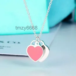 t s Sier Jewelry Love Necklace Enamel Simple Advanced Feeling Pendant Collar Chain Gift for Girlfriend Ier Imple 9D27
