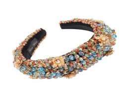 Retro Diamond pannband för kvinnor Fashion Luxury Crystal Head Bands Wide Cross Headwraps For Party Club Hair Accessories3839679