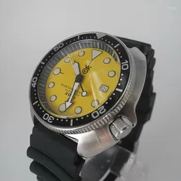 손목 시계 44mm 200m 다이버 시계 레트로 워터 유령 클래식 아발 로온 Tianjin ST2130 자동 기계 운동 손목 시계를위한