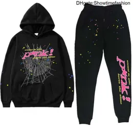 Heren Dames Hoodies Young Thug Hoge kwaliteit ontwerpers Hip Hop P*nk Web Puff Print Sp5der 555555 Hoodie Angel Spider Sweatshirts Trui van zware stof UQGM