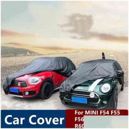 Capas de carro 1 Pcs À Prova D 'Água Ers Proteção Solar Er Styling para Mini One Cooper F54 F55 F56 F60 R55 R56 R60 R61 Poeira H220425 Drop Deliv Dh1Th