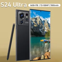 S24ULTRA NEW NEW HOT HOT CHOT-VORDER 휴대 전화 3 664G 글로벌 버전 4G Android 10 Ultra Clear 7.3 대형 스크린 공장 재고