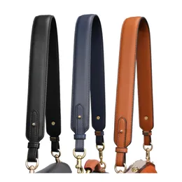 Corrente de couro de vaca genuíno Cinto da tira Crossbody Strap Purse Handles 63cm 100cm Ajuste Ajuste Ajuste para Mulheres Bolsa 240111