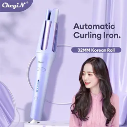 Ckeyin Automatic Hair Curler 32mm Auto Rotating Ceramic Hair Roller Professional Curling Iron Curling Wand Hair Waver 240111