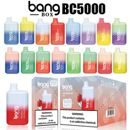 Original Bang box BC5000 Disposable vape box 5k puffs Device 650mah rechargeable battery 15ml prefilled cartridges pod vape juice devices