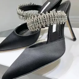 Zapatos de diseñador Fashiong con zapatillas de tacón alto de satén, zapatos de fábrica de vestidos de novia para banquetes de lujo para mujeres