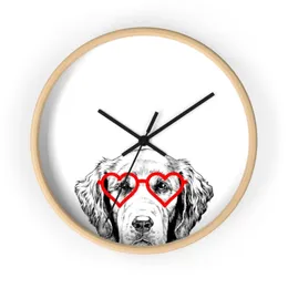 ساعة حائط الكلب الشخصية ، ساعة مخصصة لسلالة الكلاب ، الكلب أمي الكلب أبي هدايا
