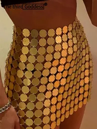 Сексуальная прозрачная мини-юбка с металлическими блестками, женская летняя юбка для микро-клуба, пляжной вечеринки, уличная юбка y2k, женский рейв-наряд 240112