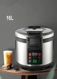 Süt çay dükkanı otomatik inci ocak tapyoka inciler kaynama makinesi pişirme sago makinesi yapışmaz tava 2200W 16L6246090