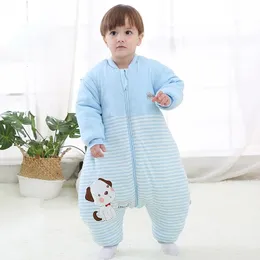 Piumino per bambini Sacchi a pelo Pigiama invernale Foderato caldo a maniche lunghe Sacchi a pelo per neonati Biancheria da letto indossabile per bambini Coperta Abbigliamento per la casa per bambini 240111