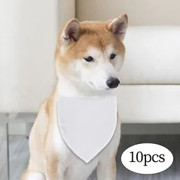 Dog Apparel 10 Pieces Pet Bandana DIY Handkerchief Scarf Bib Boy Girl Costume For Valentine Festivals Thanksgiving Party Holiday