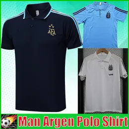 23 24 24 Koszulka z koszulą polo Argentina Polo Messis Mac Allister Dybala di Maria Martinez de Paul Men Polo koszulka piłkarska