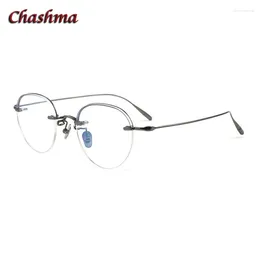 النظارات الشمسية إطارات chashma men glasses pure pure titanium prescription lens women round gafas gafas graduadas super Quality