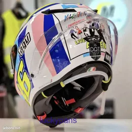 DDTAGV PISTA Rossi GPRR Şampiyonu Asssen2007 Karbon Fiber Sınırlı Sürüm Motosiklet Yarış Kaskları 43QW X6D1