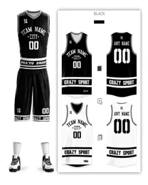 Fans Tops Tees New Adult kids Doublesided ball suit training jersey set blank college tracksuits breathable basketball jerseys uniforms customiz14773 J240309