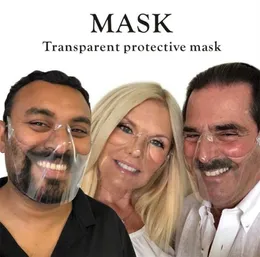 2021 Proteger Máscara PC Máscaras Transparentes Splash Shield Highdefinition Face Shield Transparente Clear Proof Máscara Máscaras faciais ao ar livre NE5190524