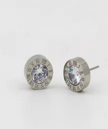 2017 Mode Nouvelle arrivée marque Titane acier boucles d'oreilles Roman Love pour femme bijoux plaqué or 18 carats couleur silverrose large pour 6245893