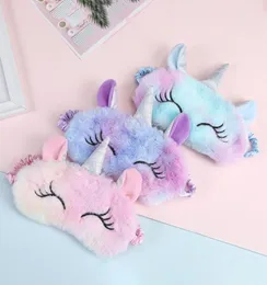 Kids039 Maschera per il sonno con protezione solare Copertura per gli occhi per dormire naturale Patch per l'ombra Bambini Morbido Unicorno portatile Benda per gli occhi da viaggio 0114938230