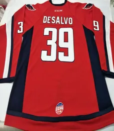 Mens 39 South Carolina Stingrays Dan DeSalvo Hockey Jersey or custom any name or number retro Jersey2190043