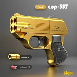 Giochi con la sabbia Divertimento in acqua COP 357 Pistola Soft Bullet Shell Eiezione Pistola giocattolo Scatto continuo Blaster Mini Pistola Pistola ad aria compressa per ragazzi adulti Regali di compleannovaiduryb