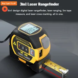Лазерный дальномер, измерительная лазерная рулетка, цифровой лазерный дальномер, цифровая электронная рулетка, линейка из нержавеющей стали, 5 м, 240111