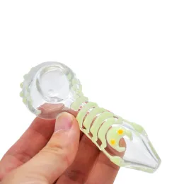 Dry Herb Pipe Oil Burner Cute Scorpion Shape Handle Glass Pipe White Black Transparent Glass Smoking Pipe