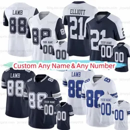 Micah Parsons CeeDee Lamb Futebol Jersey Personalizado Dak Prescott Trevon Diggs Tony Pollard Demarcus Lawrence Leighton Vander Esch Homens de alta qualidade Atacado Juventude