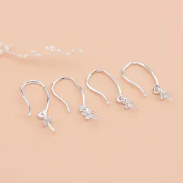 Orecchini a bottone S925 in argento sterling Fai da te Accessori per gioielli femminili con disco di perle Gancio per l'orecchio Materiale